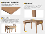 29"- 45" Extendable Dining Table for 4, Folding Kitchen Table with Rubberwood Legs, Space-Saving N752P216387A