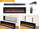 Smart 50" WiFi-Enabled Electric Fireplace Heater, Recessed in-Wall and Wall-Mounted W1769P249200