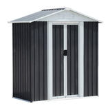 5X3 Feet Dark Grey Outdoor Storage Shed With Aluminum Alloy Frame W2794P281148