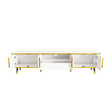 Luxury Minimalism TV Stand with Open Storage Shelf for TVs Up to 85