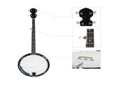 Top Grade Exquisite Professional Wood Metal 5-string Banjo White & Wood Color 76375310