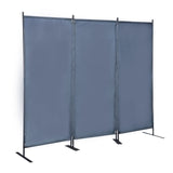 ZNTS 6 Ft Modern Room Divider, 3-Panel Folding Privacy Screen w/ Metal Standing, Portable Wall Partition, W2181P154698