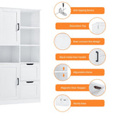 Bathroom Storage Cabinet with Doors and Drawers, Multiple Storage Space, Freestanding Style, Open WF530559AAK
