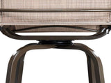 2pcs Wrought Iron Swivel Bar Chair Patio Swivel Bar Stools Brown 77628809