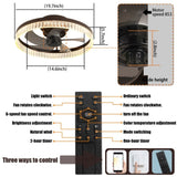 ZNTS Ceiling Fans with Lights, Minimalist Ring Led Chandelier Fan with Remote Control Modern Ceiling Lamp W1340121803