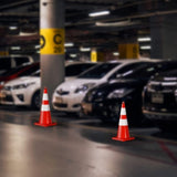 ZNTS [12 Pack] 28 inch Traffic Safety Cones with Reflective Collars, Sturdy Orange PVC Cones for Road 13846090