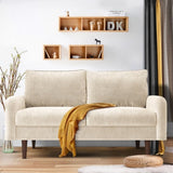 56.3" Velvet Round Arm Apartment Loveseat 98088232