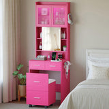 Barbie pink, pockmarked particleboard with triamcinol coating, 3 drawers, 2 doors, 1 LED 3-tone 68755063