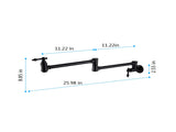 Folding faucet Pot Filler Faucet Wall Mount 96840587