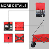 ZNTS Utility Park Garden Cart Tool Customized Color Folding Camping Trolley Outdoor Picnic Beach Wagon W32137290