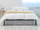 17 Qt Medium Plastic Drawers, Under Bed Storage Bins, Stackable, Modular 3Pk 82802837