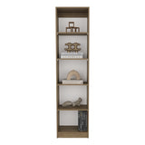 Home Slim Design Bookcase With 5-Tier Shelves, Natural Oak B200P335316