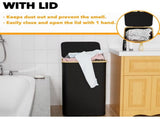110L Laundry Hamper with Lid, Large Tall Clothes Basket Bin, Black 69299569