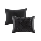 7 Piece Tufted Comforter Set Black King B03596936