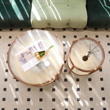 Modern Farmhouse Living Room Coffee Table Set, Stylish and Elegant Nesting Round Wooden Table,Side W2105P210284