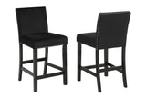 5pc Counter Height Dining Set Square Faux Marble Table Upholstered Chairs Tufted Nail head Wooden B011P243216