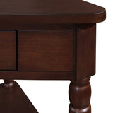 33.8'' Small Triangle Table, Wood Side Table for Small Spaces/ Living Room, 3 Tier End W1202P155411