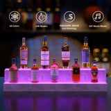 LED Lighted Liquor Bottle Display Shelf, 37 Inch Bar Display Shelf, DIY Illuminated Bottle Shelf W2178P163143