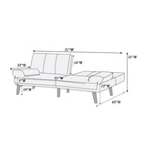 Navy Polyfiber 1pc Adjustable Sofa Living Room Furniture Solid wood Legs Plush Couch HS00F8517-ID-AHD