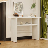 ZNTS TREXM Elegant Minimalist Console Table with Rounded Edges and Sturdy Shelf Design for Entryway, N715P195554E