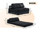Folding Sofa Bed, Convertible Sleeper Chair with Pillow Foldable Mattress with Back Support, W2200P575430