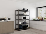 5 Tier Storage Shelves, 2200LBS Adjustable Metal Shelving Unit, Black, Needs Assembly 74632589