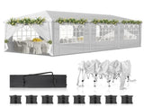 10x30ft Pop Up Canopy, Portable Instant Canopy Tent with 8 Sidewalls for 47765489