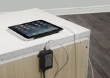 White Finish 3-Drawers Nightstand with 2 USB Ports Transitional Bedroom Furniture 1pc Bedside Table B011P172008