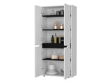 White 5-Shelf Kitchen Pantry B062P175069