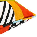 La Broderie 20" Square Embroidered Throw Pillow & Feather Down Insert, Colorpop Multicolored B2719P238139