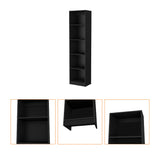 ZNTS Zachary Black 5-Shelf Slim Bookcase B062P175813