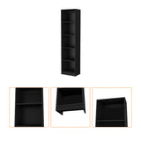 Zachary Black 5-Shelf Slim Bookcase B062P175813