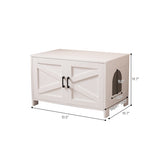 Cat Litter Box Enclosure, Litter Box Furniture Hidden with Barn Door, Wooden Washroom Furniture, 06166559