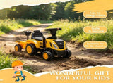 Kids No-Power Ride-On Tractor Construction Toy with Shovel & Trailer for 18-36 Months Toddlers 55050554