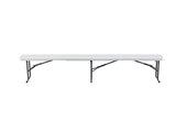 Plastic Folding Bench 6 ft 2 Pack, Portable Indoor/Outdoor Bench for Picnic, Party, Patio, Camping & 79841458