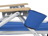 4-Position Adjustable Folding Beach Chair, Steel Tube Frame Oxford Fabric Lounge Chair, 7.9" Seat 99460325