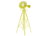 8FT Weather Resistant Yard Garden Windmill Yellow 53104540