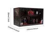 3d wooden puzzle for adults Dark Family book nook with lights model kit dollhouse DIY miniature 64462605