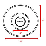 ZNTS 9'' H x 28'' W Fiber Reinforced Concrete Outdoor Fire pit B120P198408