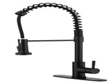Spring kitchen with pull-out sprayer, stainless steel single handle single hole kitchen sink W2287P183742