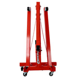 ZNTS 2 Ton Folding Engine Hoist Cherry Picker Shop Crane Hoist Lift, Heavy Duty Steel with 6 Iron Caster 81745190