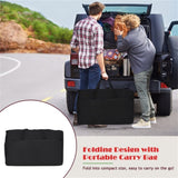 Foldable camping kitchen with 2-sided windshield pockets 88971357