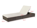 Outdoor Leisure Rattan Furniture Pool Bed / Chaise -Grey 69458607