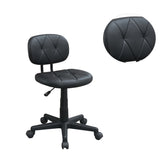 ZNTS Low-Back Adjustable Office Chair with PU Leather, Black SR011676