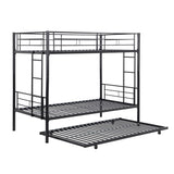 METAL Bunk Bed with trundle Black W311120500