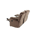 Comfortable Motion Sofa 1pc Couch Living Room Furniture Chocolate Padded Suede Plush Cushion Metal B011P205572