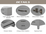 36" Bathroom Vanity without Sink, Cabinet Base Only, Bathroom Cabinet with Drawers, Solid Frame and WF296707AAE