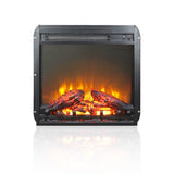 ZNTS 18 inch electric fireplace insert, ultra thin heater with log set & realistic flame, overheating 75238695