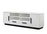 ZNTS Matilda 70.5" White Finish TV Stand with Drawers B061P160690