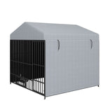 Large Dog Kennel Outdoor Pet Pens Dogs Run Enclosure Animal Hutch Metal Coop Fence with Roof W1820P321938
